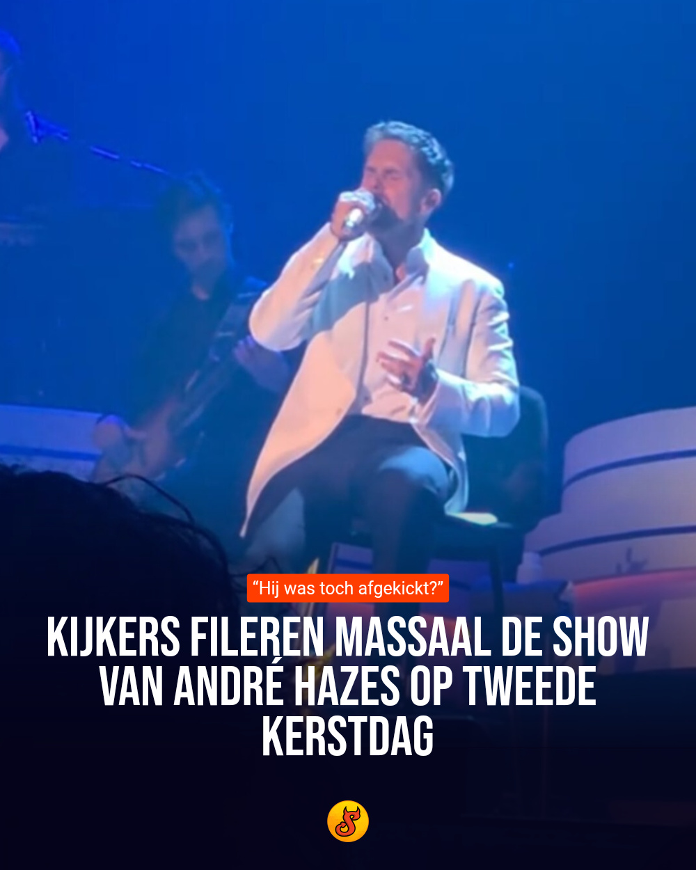 Kijkers fileren massaal de show van André Hazes op Tweede Kerstdag
