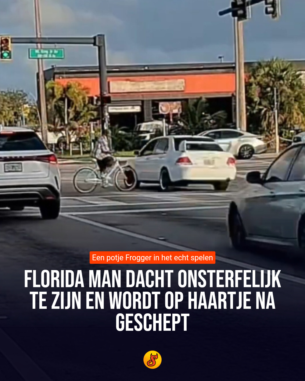Florida Man dacht onsterfelijk te zijn en wordt op haartje na geschept
