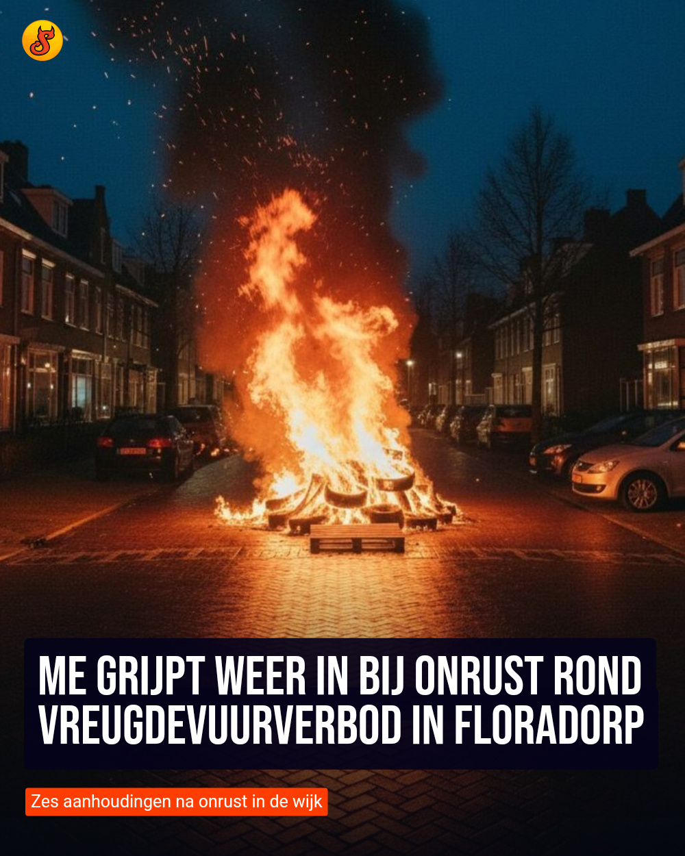 ME grijpt weer in bij onrust rond vreugdevuurverbod in Floradorp