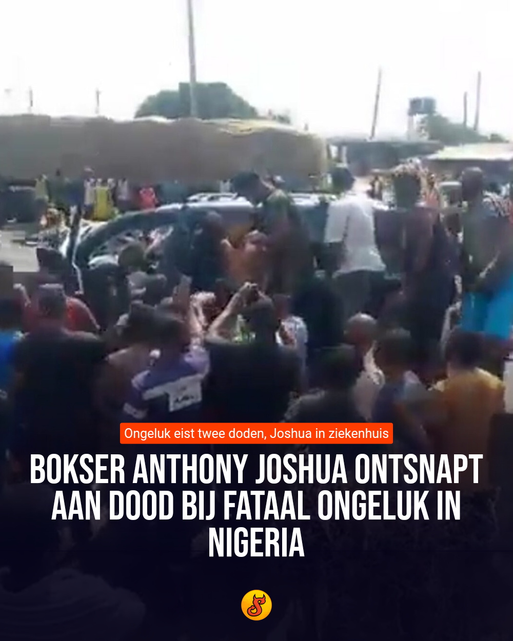 Bokser Anthony Joshua ontsnapt aan dood bij fataal ongeluk in Nigeria