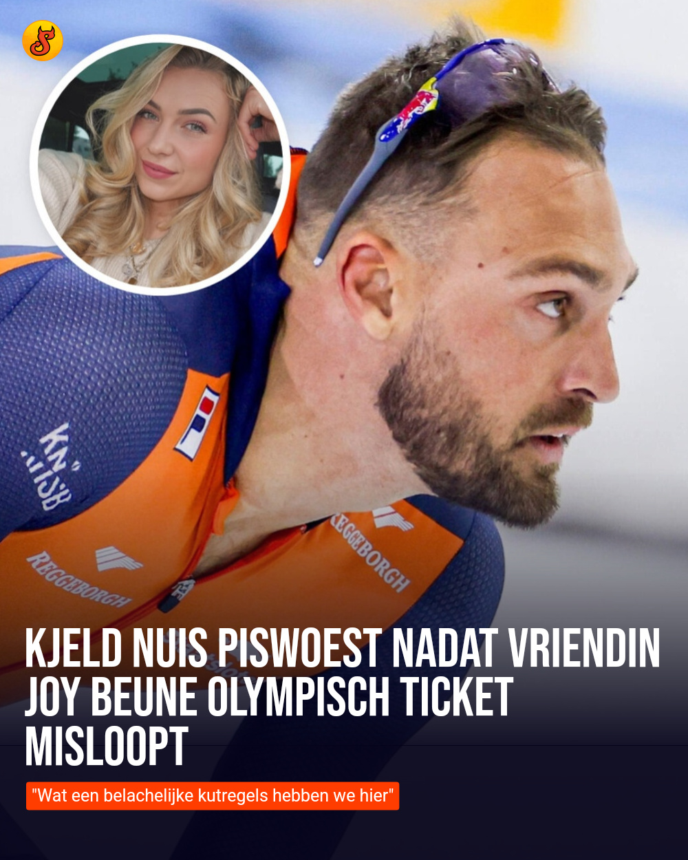 Kjeld Nuis piswoest nadat vriendin Joy Beune olympisch ticket misloopt