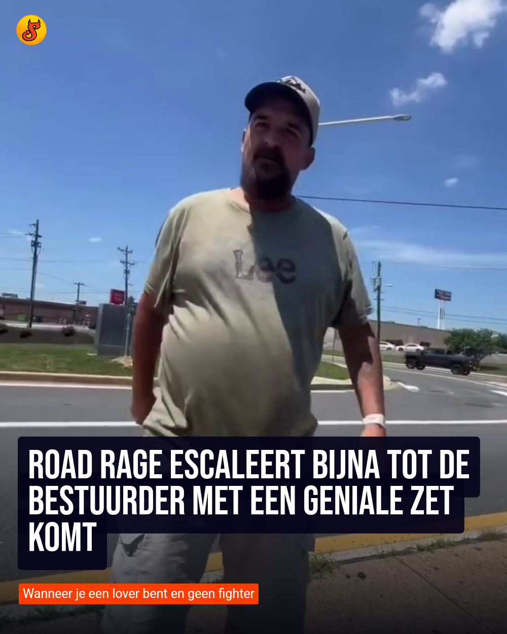 Road rage escaleert bijna tot de bestuurder met een geniale zet komt