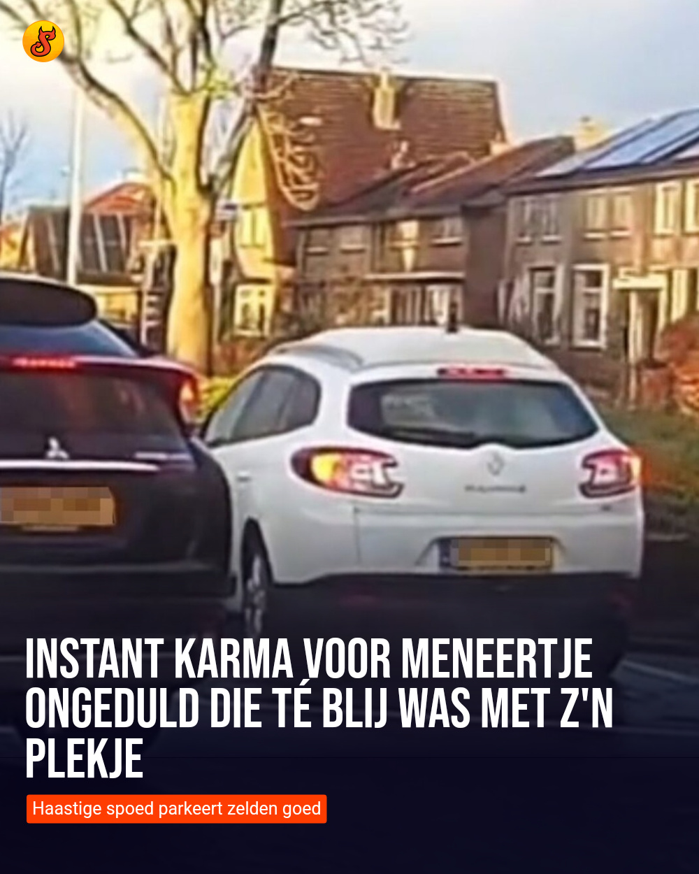 Instant karma voor meneertje ongeduld die té blij was met z'n plekje