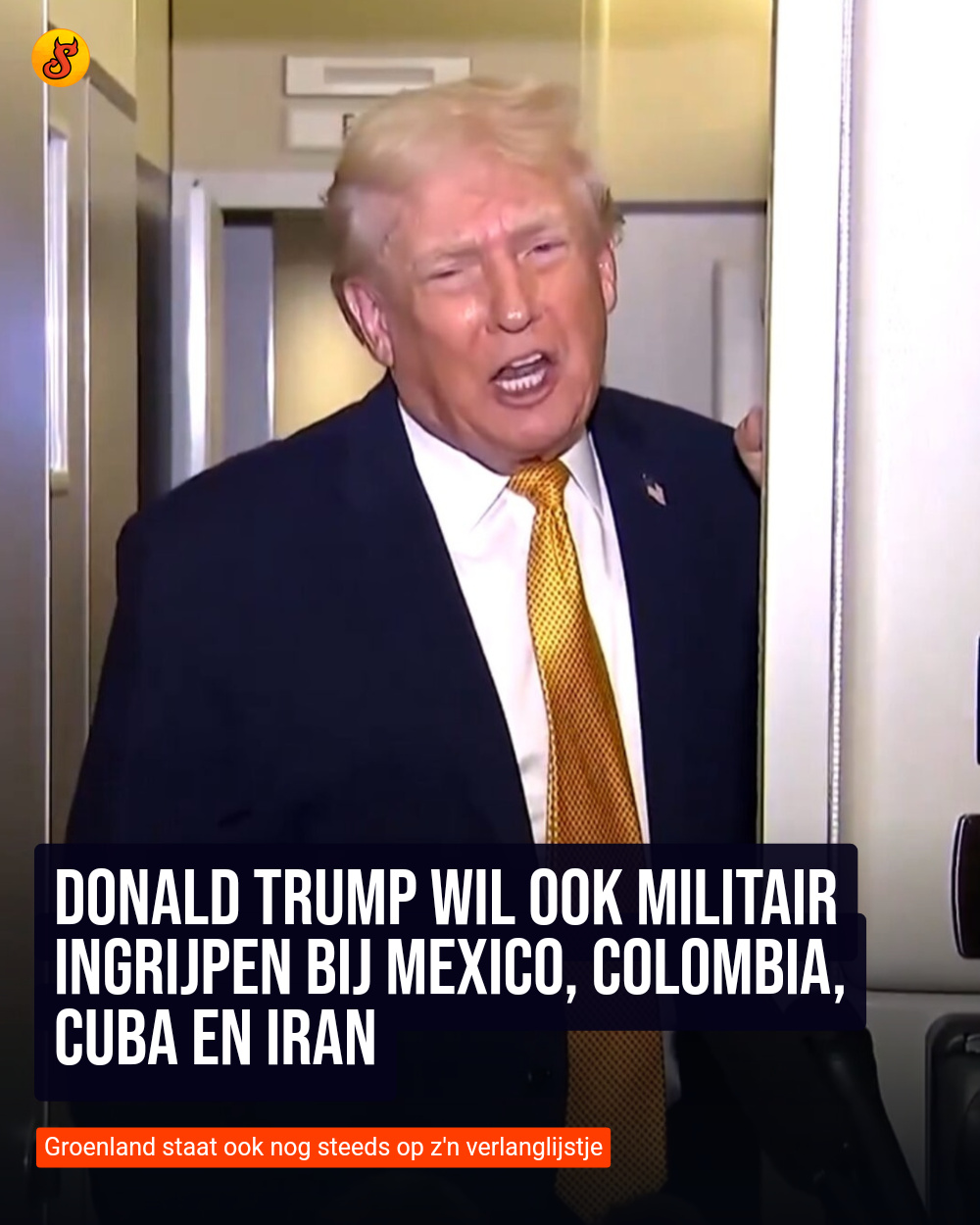 Donald Trump wil ook militair ingrijpen bij Mexico, Colombia, Cuba en Iran