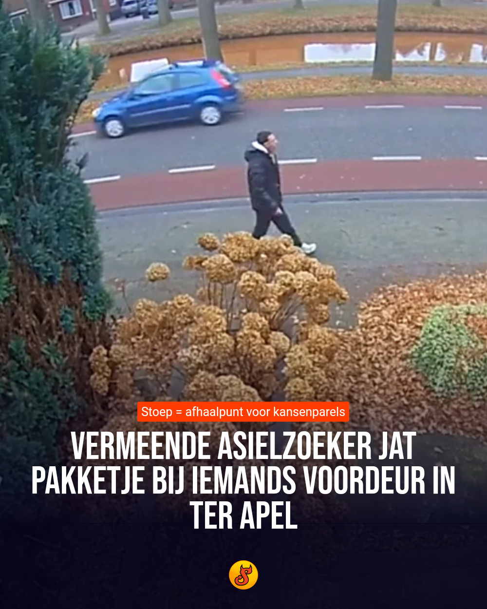 Vermeende asielzoeker jat pakketje bij iemands voordeur in Ter Apel