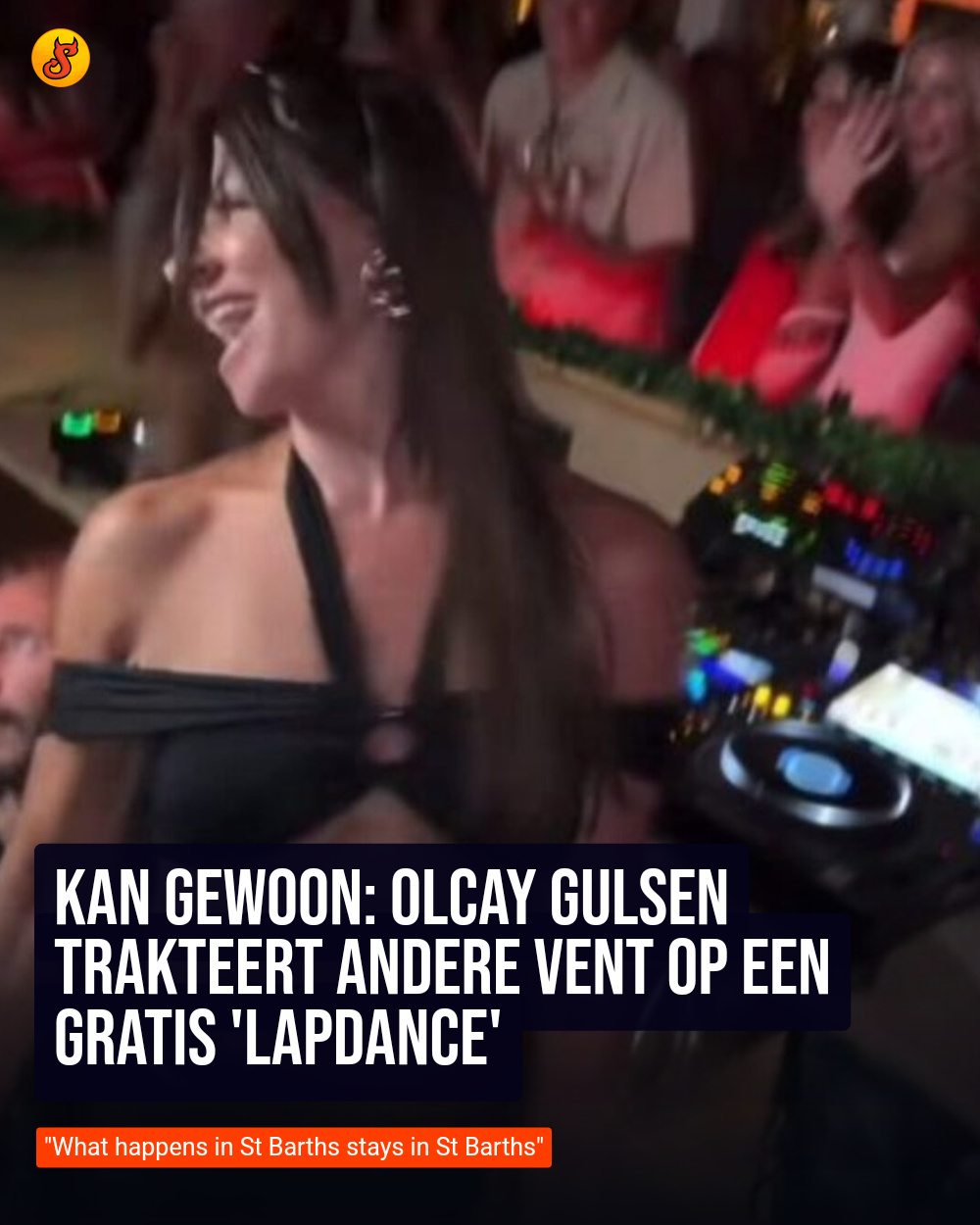 Kan gewoon: Olcay Gulsen trakteert andere vent op een gratis 'lapdance'