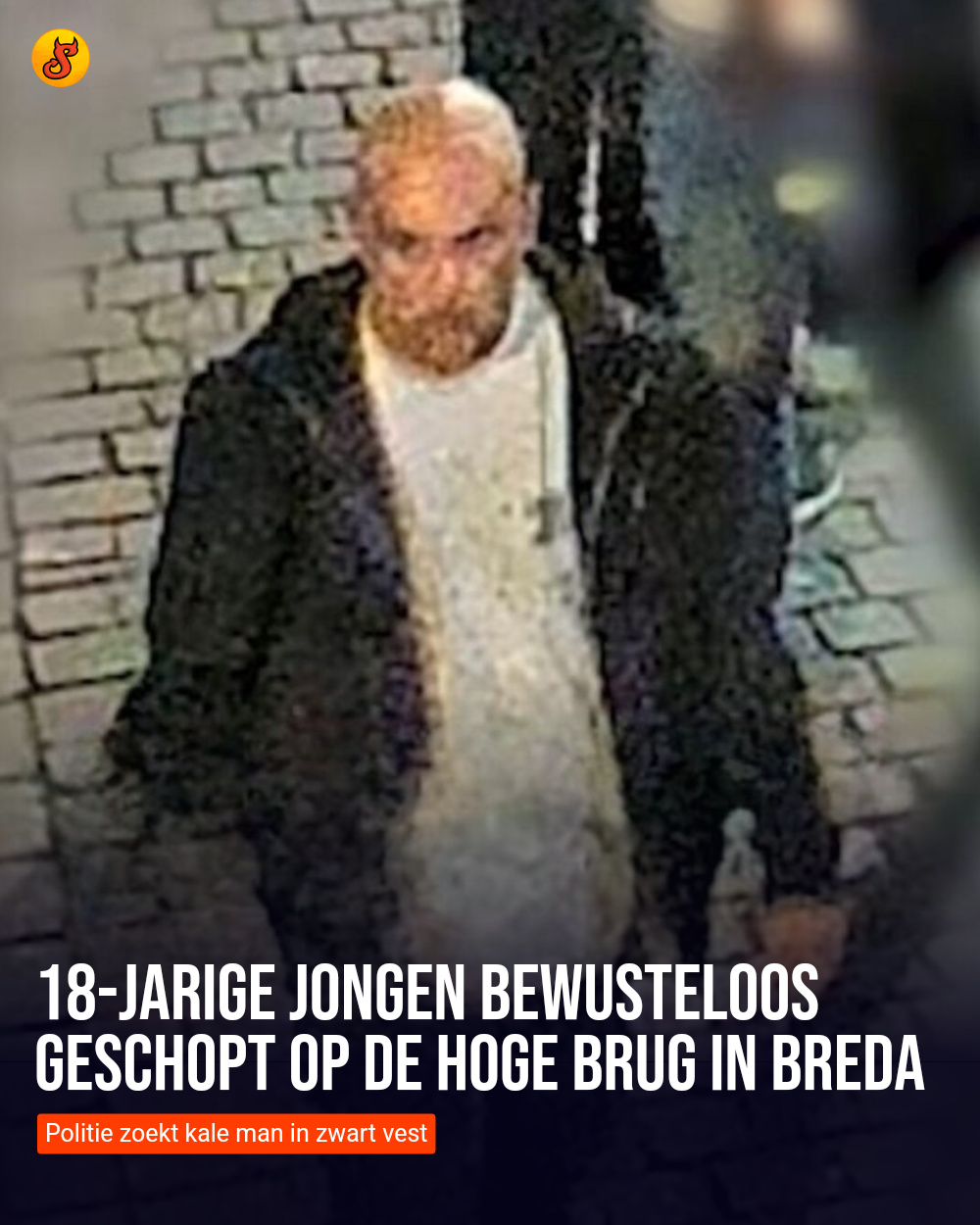 18-jarige jongen bewusteloos geschopt op de Hoge Brug in Breda