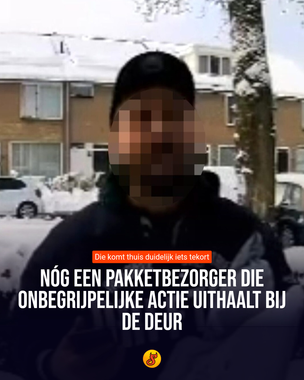 Nóg een pakketbezorger die onbegrijpelijke actie uithaalt bij de deur