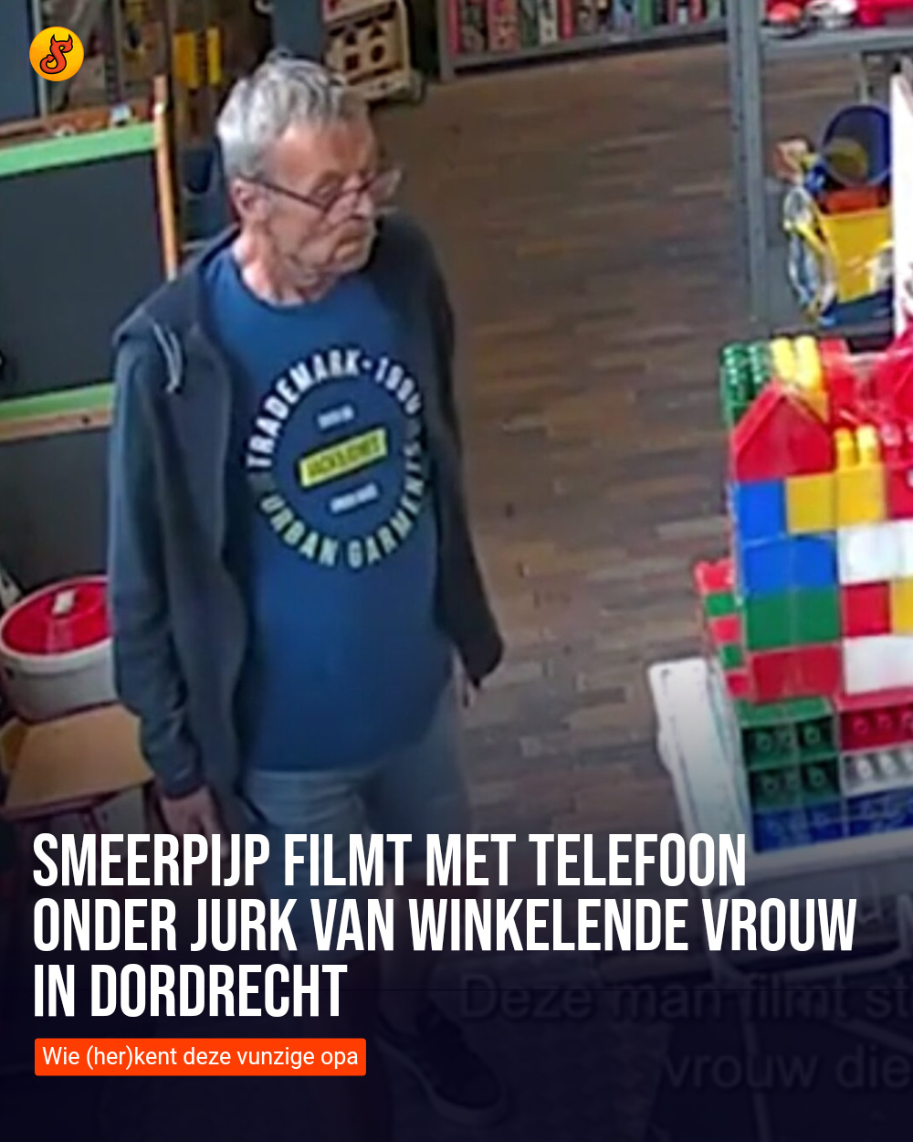 Smeerpijp filmt met telefoon onder jurk van winkelende vrouw in Dordrecht