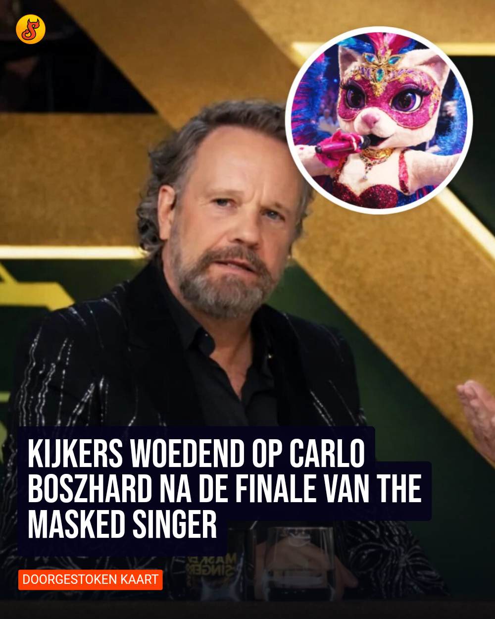 Kijkers woedend op Carlo Boszhard na de finale van The Masked Singer