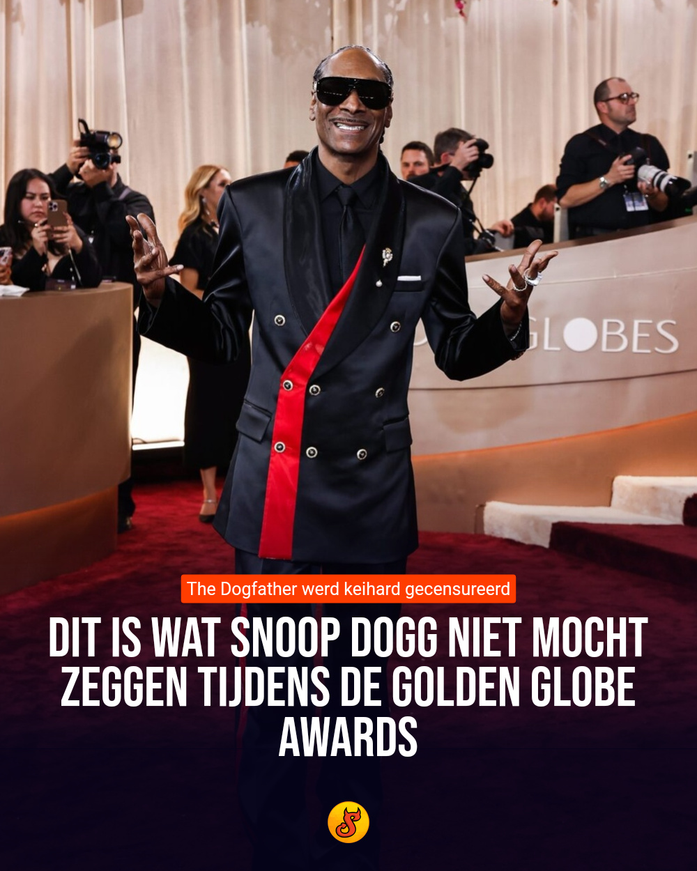 Dit is wat Snoop Dogg niet mocht zeggen tijdens de Golden Globe awards