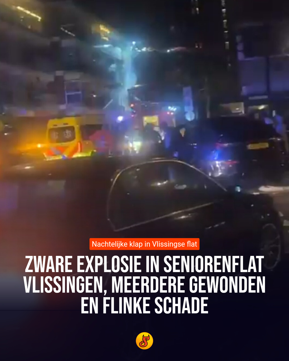 Zware explosie in seniorenflat Vlissingen, meerdere gewonden en flinke schade
