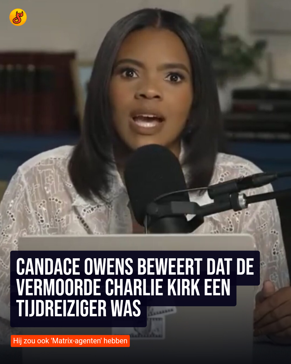 Candace Owens beweert dat de vermoorde Charlie Kirk een tijdreiziger was