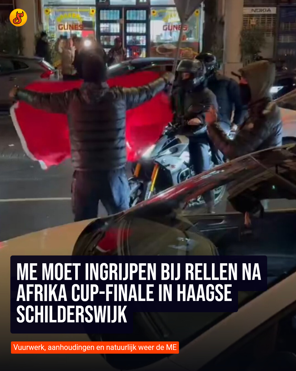 ME moet ingrijpen bij rellen na Afrika Cup-finale in Haagse Schilderswijk