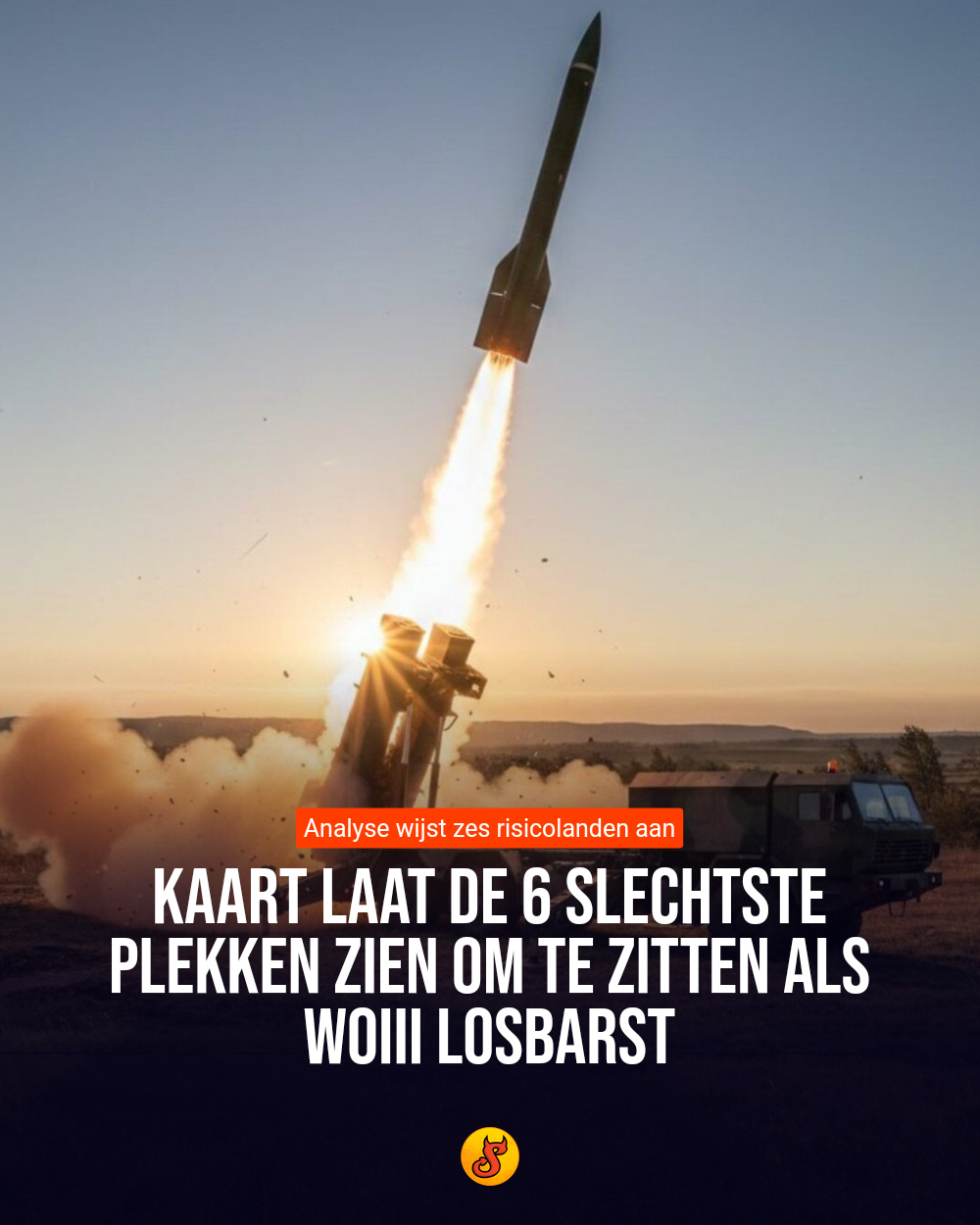 Kaart laat de 6 slechtste plekken zien om te zitten als WOIII losbarst