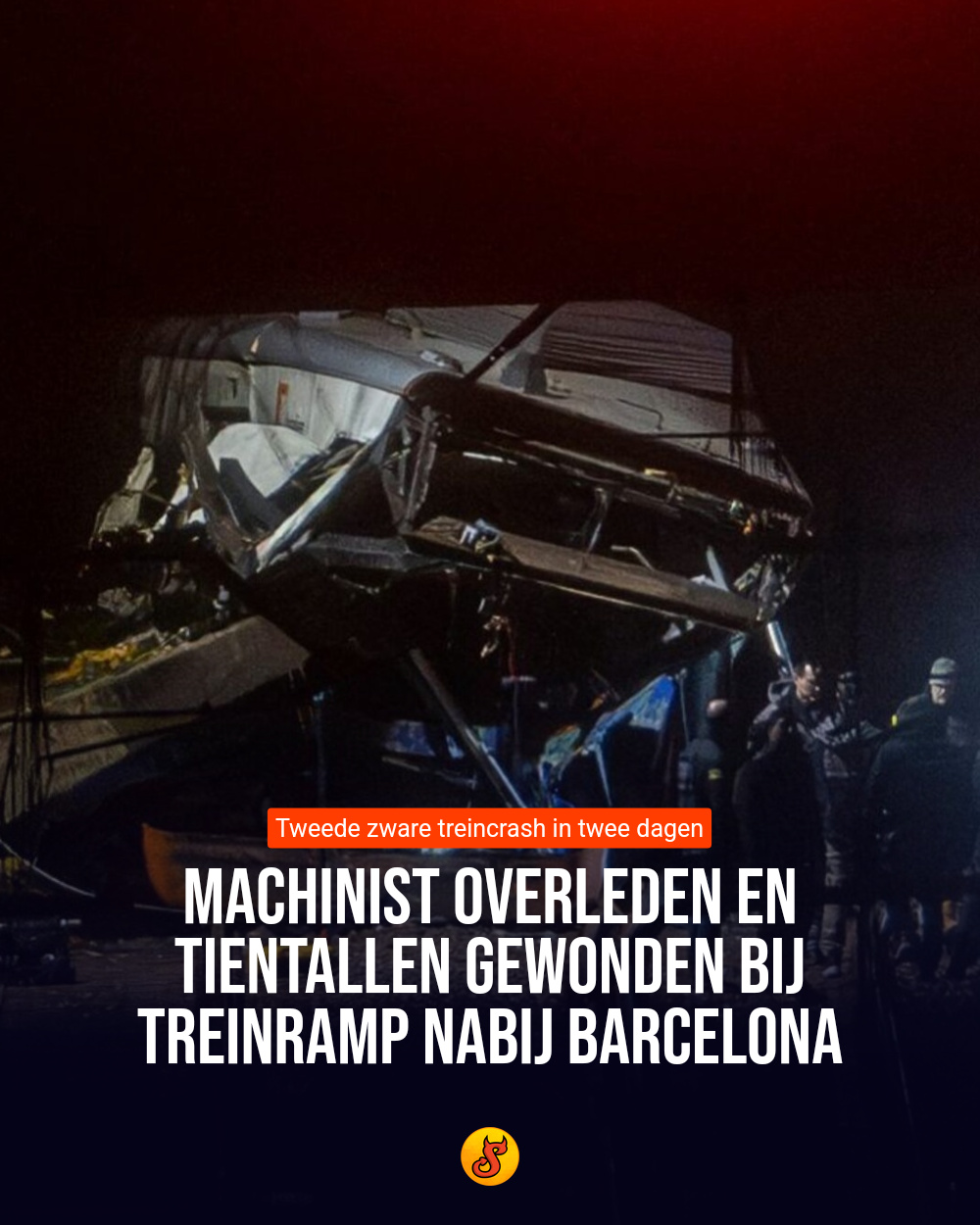 Machinist overleden en tientallen gewonden bij treinramp nabij Barcelona