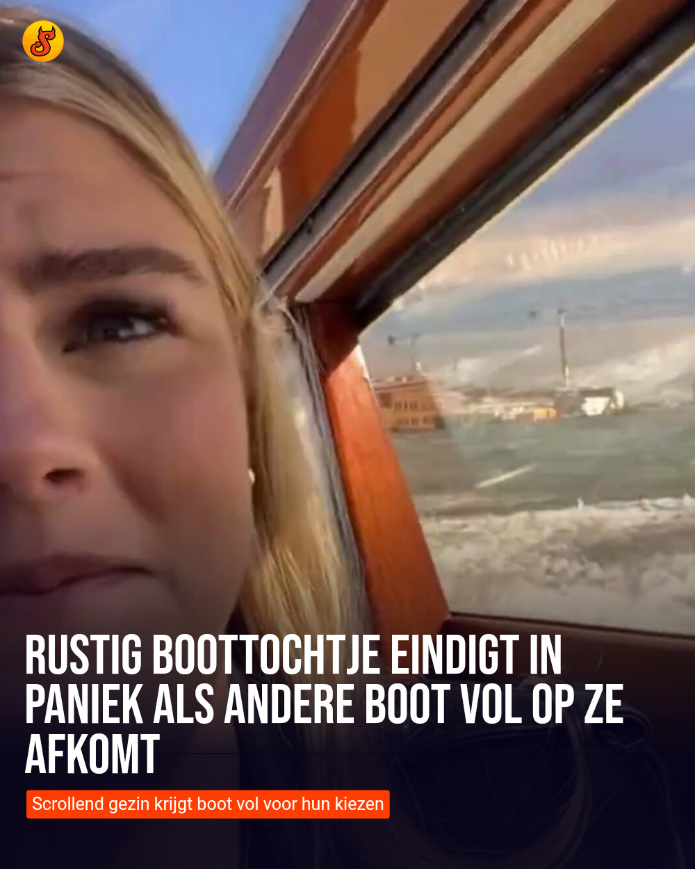 Rustig boottochtje eindigt in paniek als andere boot vol op ze afkomt