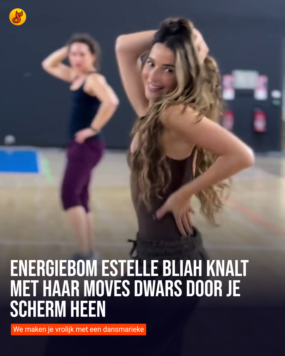 Energiebom Estelle Bliah knalt met haar moves dwars door je scherm heen