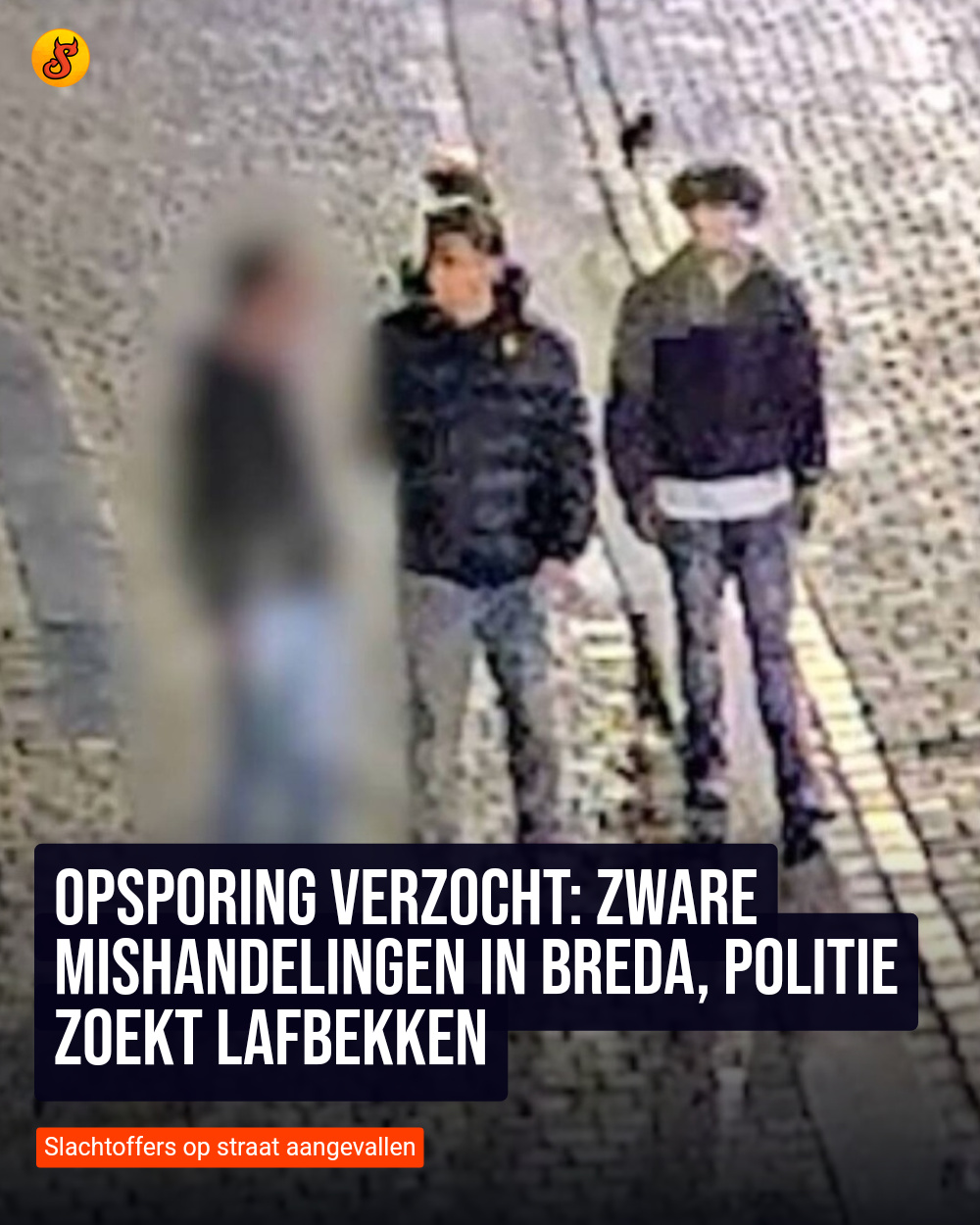 Opsporing verzocht: Zware mishandelingen in Breda, politie zoekt lafbekken