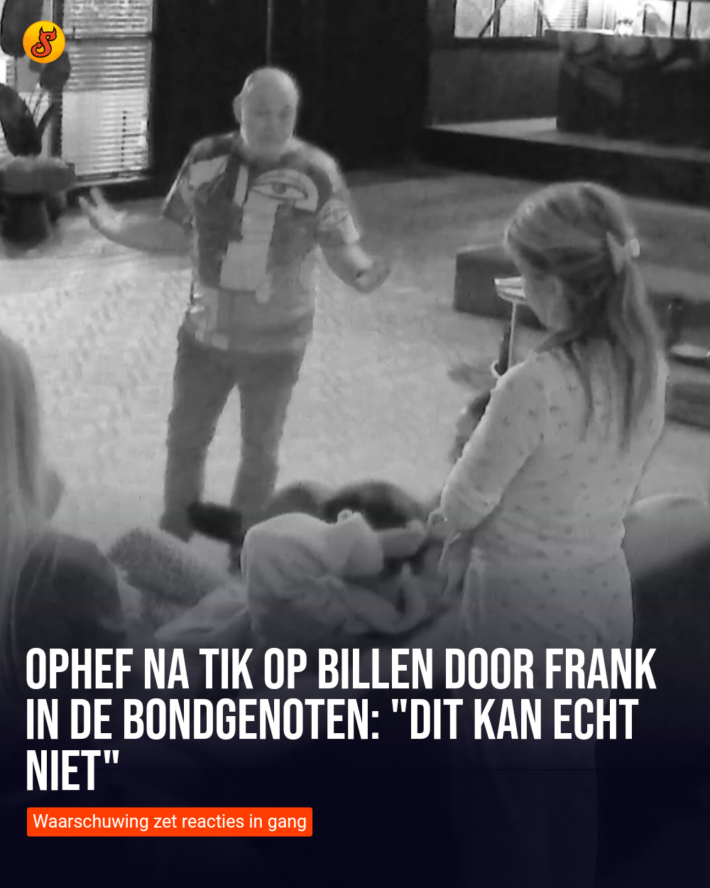 Ophef na tik op billen door Frank in De Bondgenoten: "Dit kan echt niet"