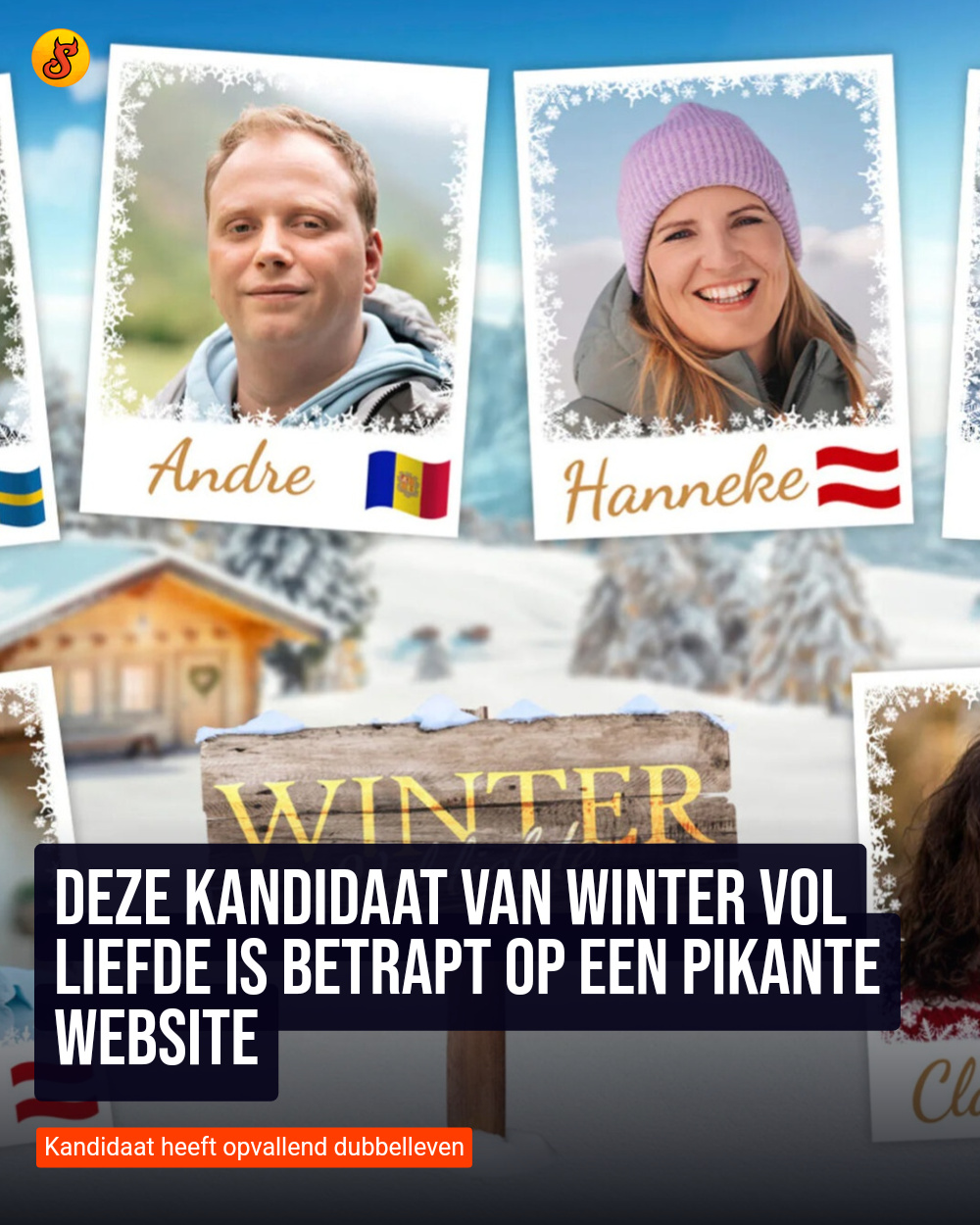 Deze kandidaat van Winter Vol Liefde is betrapt op een pikante website