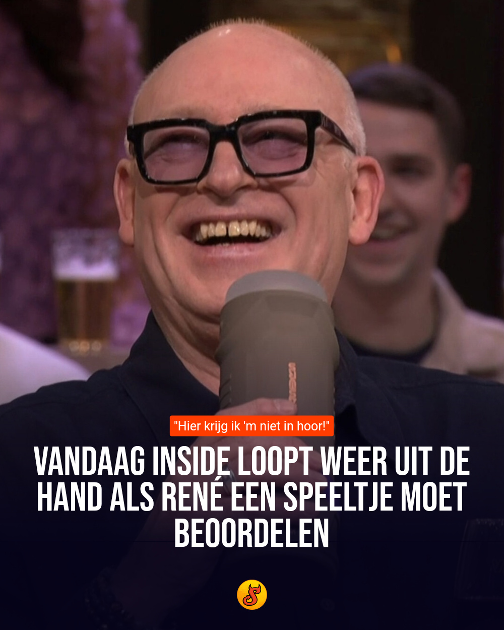 Vandaag Inside loopt weer uit de hand als René een speeltje moet beoordelen