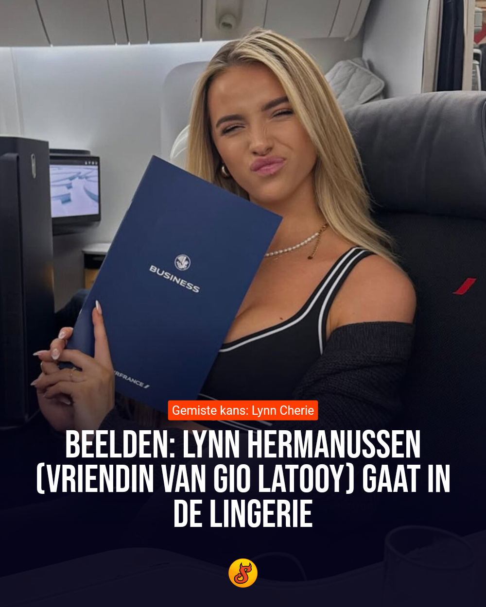 Beelden: Lynn Hermanussen (vriendin van Gio Latooy) gaat in de lingerie