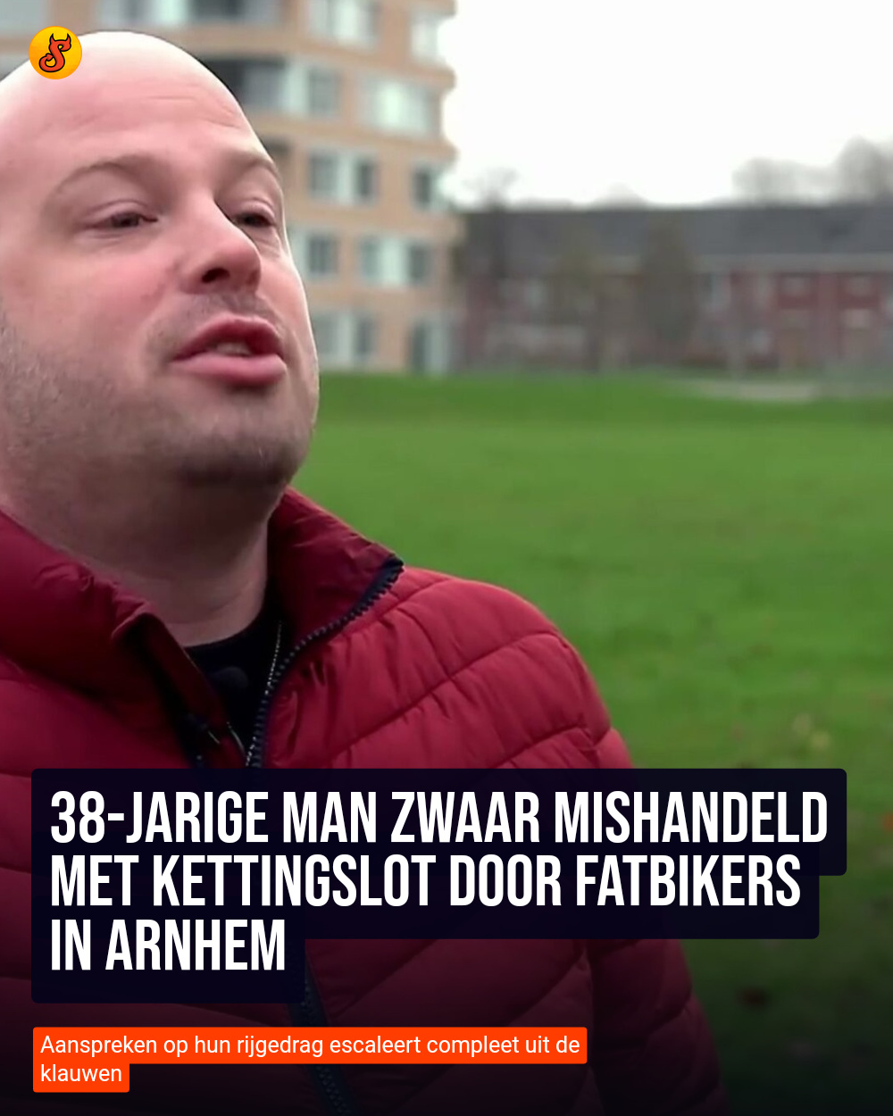 38-jarige man zwaar mishandeld met kettingslot door fatbikers in Arnhem