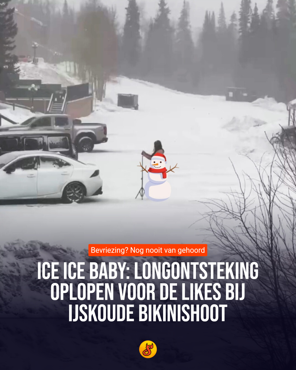 Ice Ice Baby: Longontsteking oplopen voor de likes bij ijskoude bikinishoot