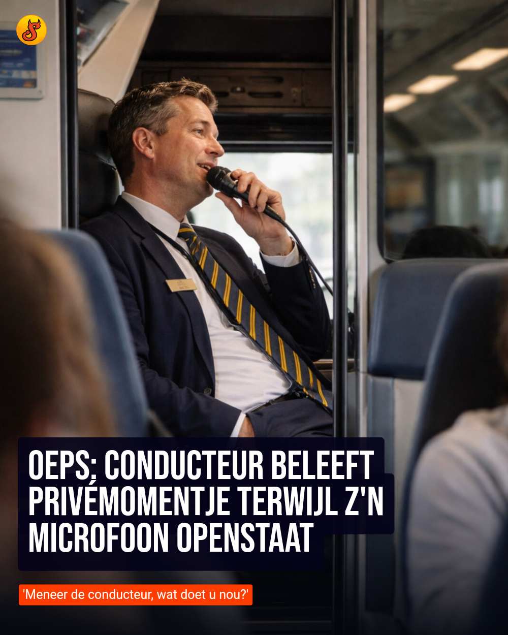 Oeps: Conducteur beleeft privémomentje terwijl z'n microfoon openstaat