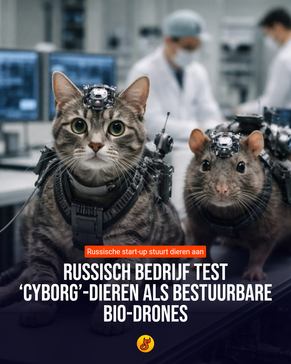 Russisch bedrijf test ‘cyborg’-dieren als bestuurbare bio-drones