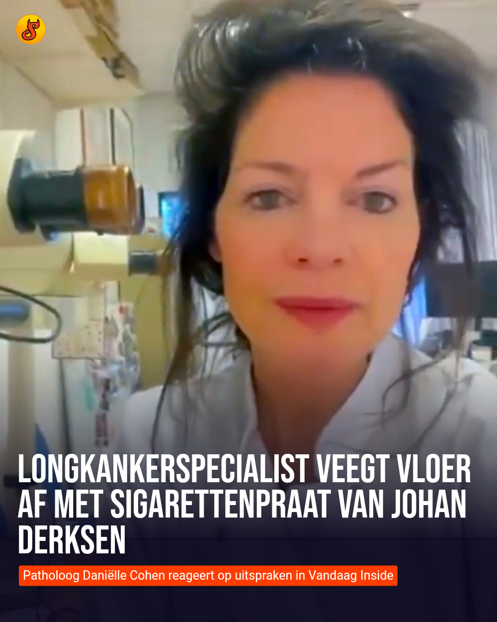 Longkankerspecialist veegt vloer af met sigarettenpraat van Johan Derksen