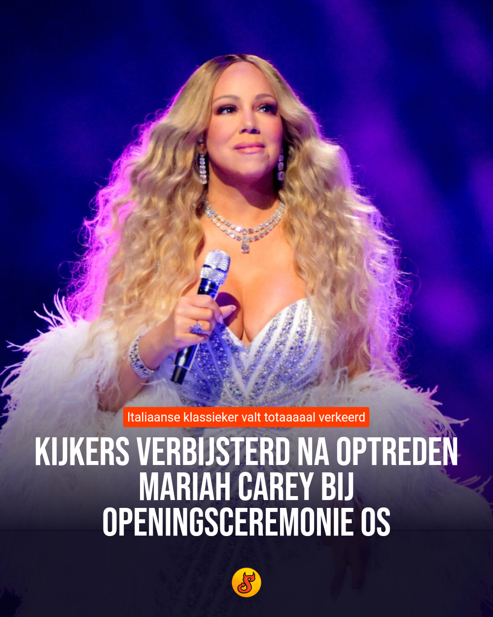 Kijkers verbijsterd na optreden Mariah Carey bij openingsceremonie OS