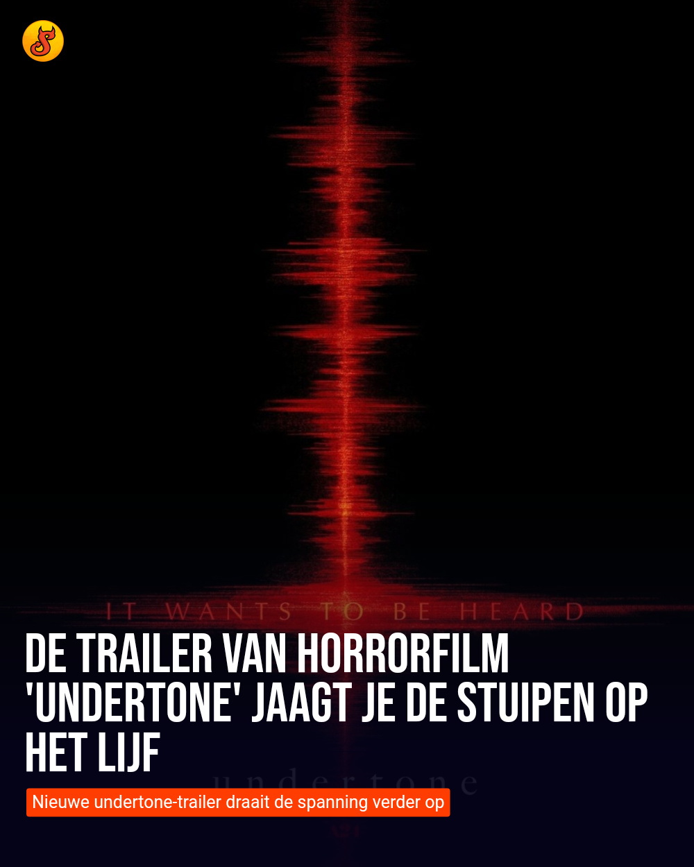 De trailer van horrorfilm 'undertone' jaagt je de stuipen op het lijf