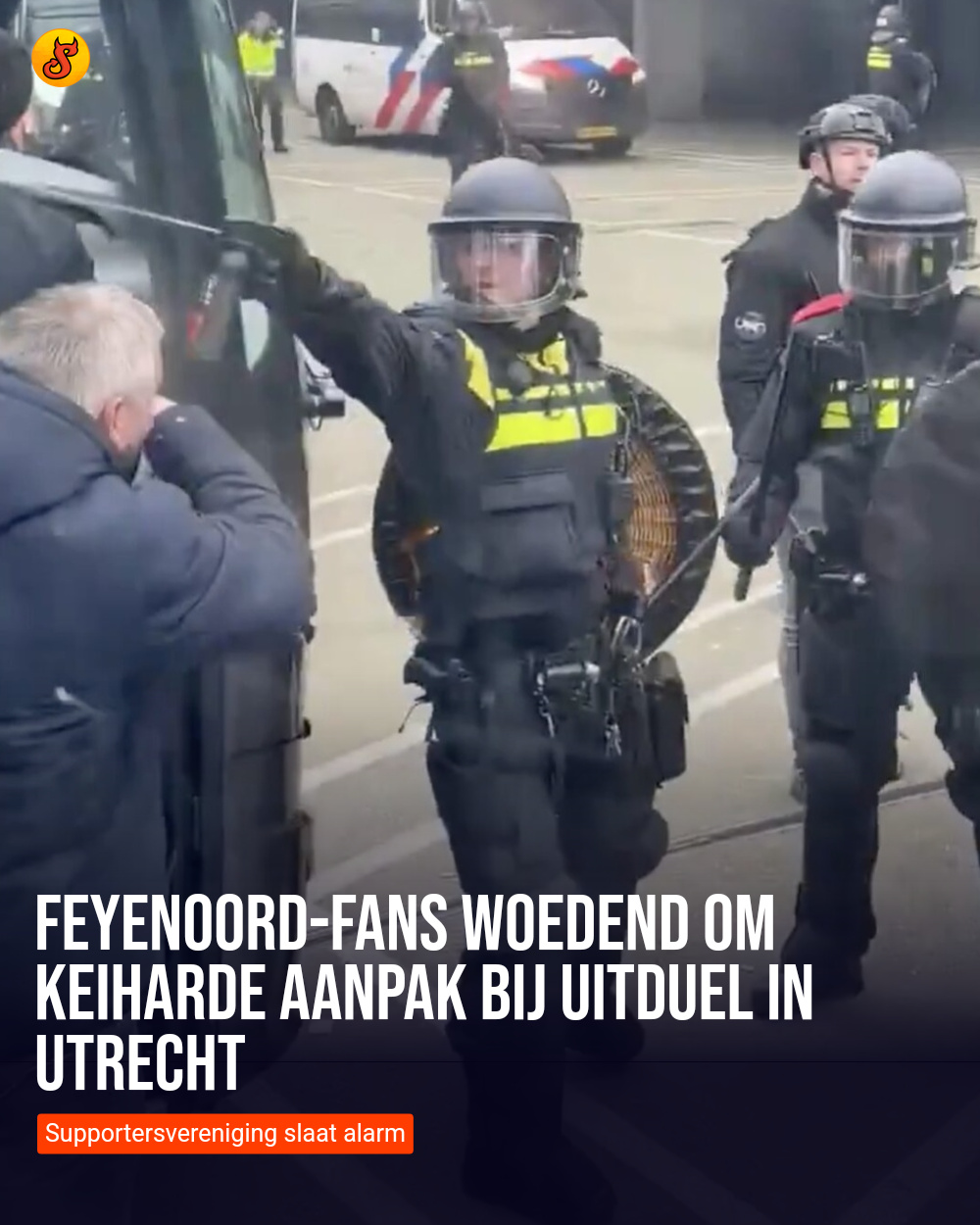 Feyenoord-fans woedend om keiharde aanpak bij uitduel in Utrecht