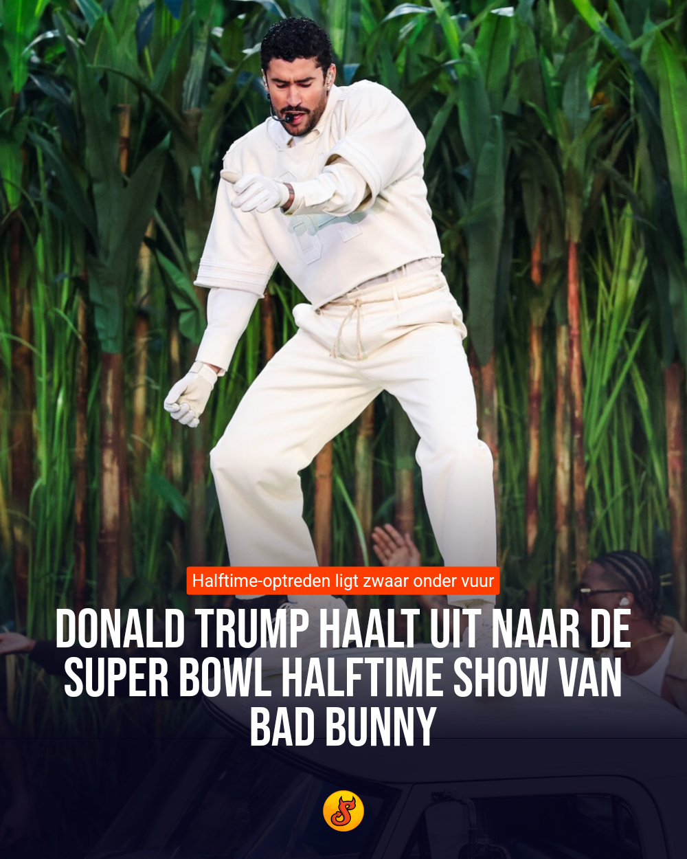 Donald Trump haalt uit naar de Super Bowl Halftime Show van Bad Bunny