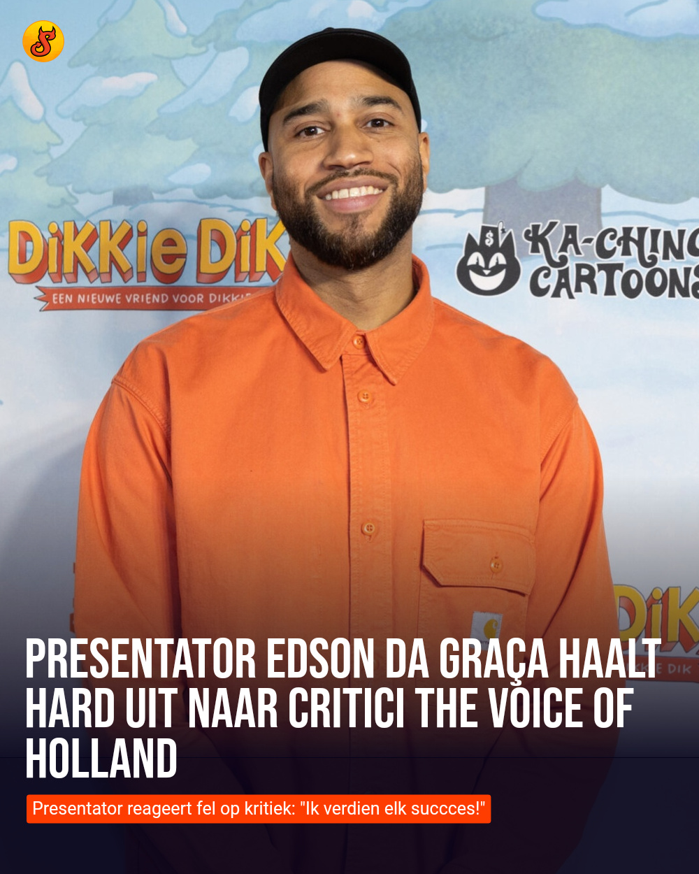 Presentator Edson da Graça haalt hard uit naar critici The Voice of Holland
