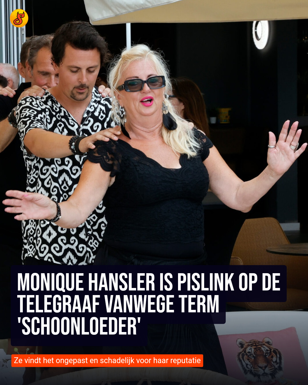 Monique Hansler is pislink op de Telegraaf vanwege term 'schoonloeder'