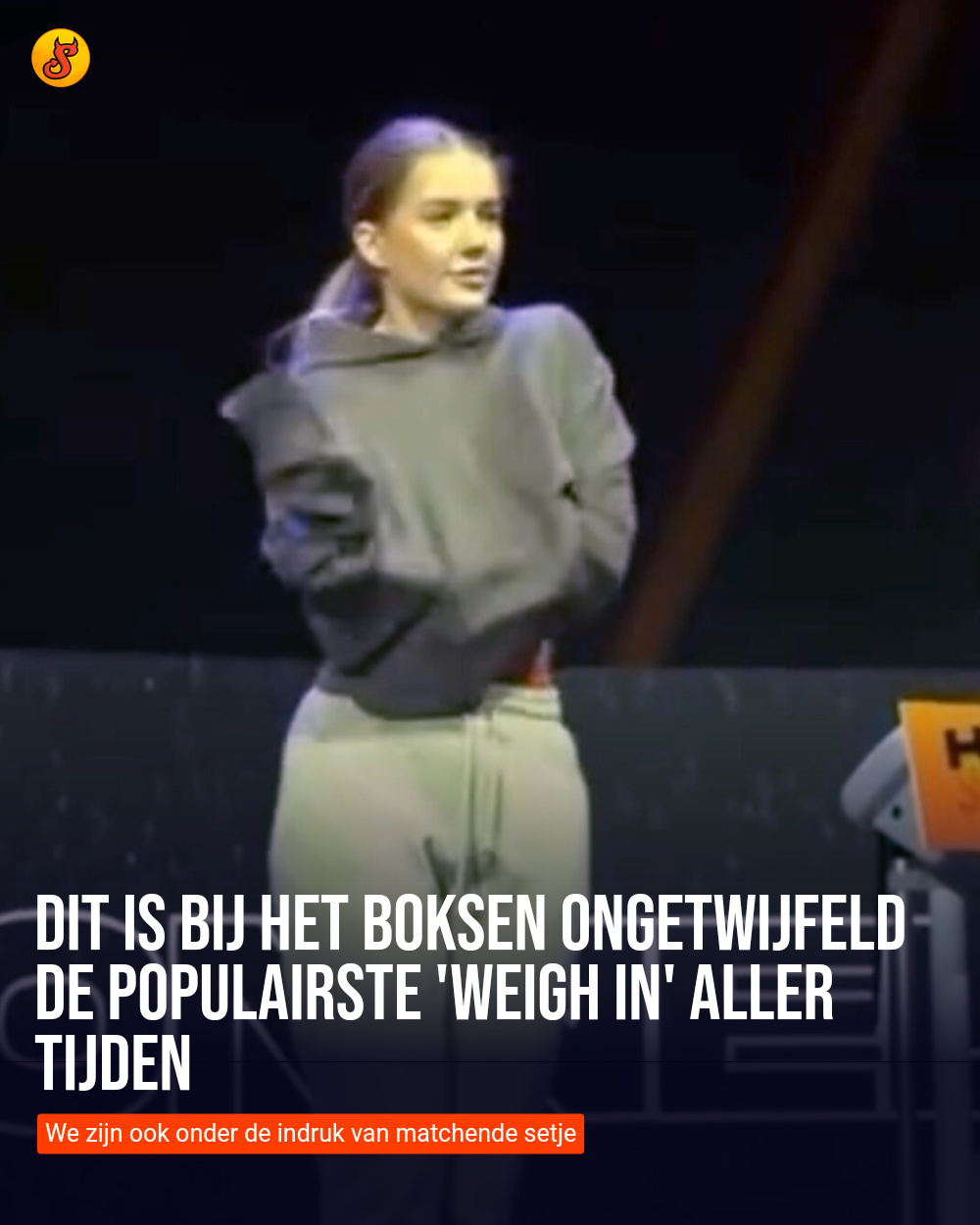 Dit is bij het boksen ongetwijfeld de populairste 'weigh in' aller tijden