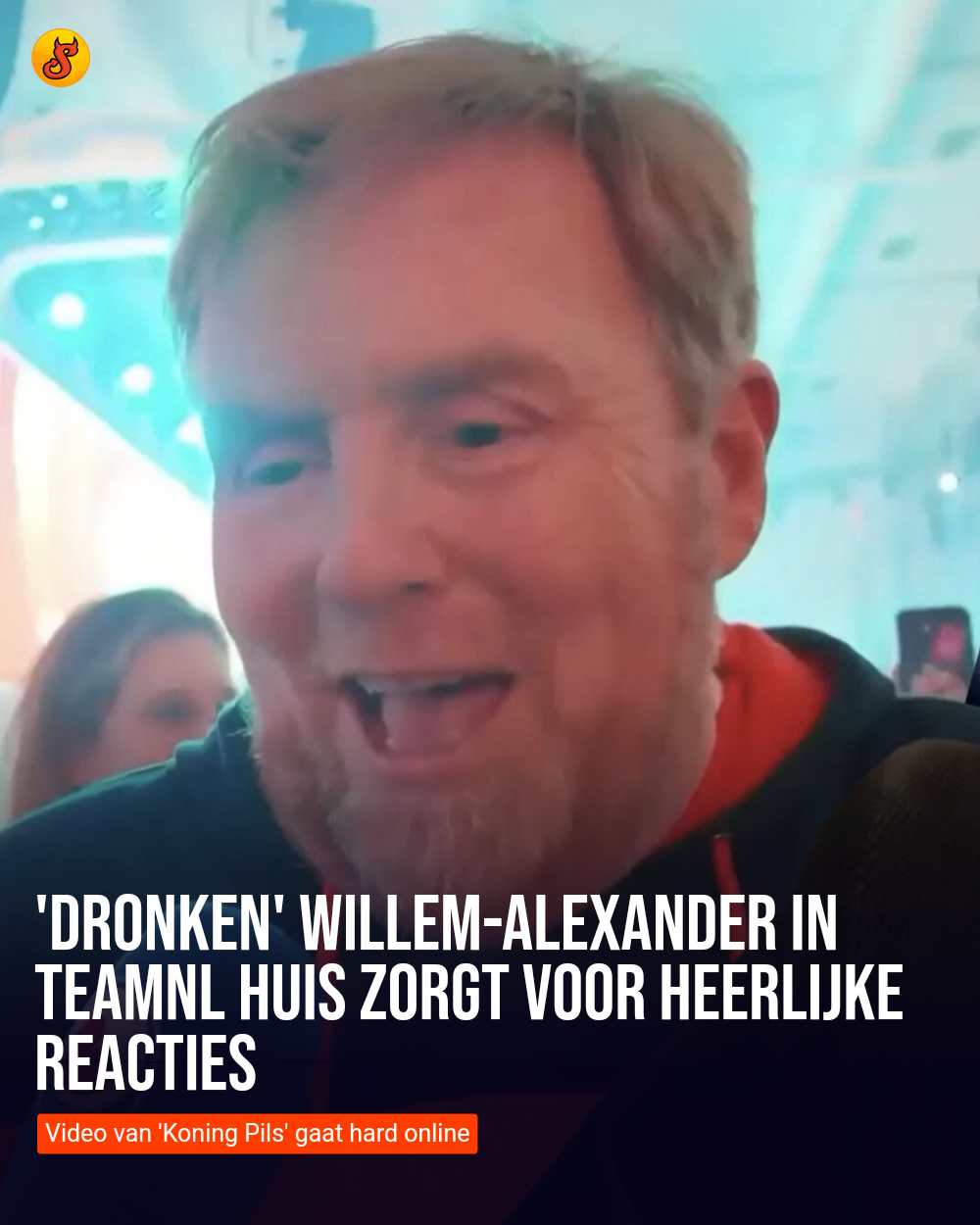 'Dronken' Willem-Alexander in TeamNL Huis zorgt voor heerlijke reacties