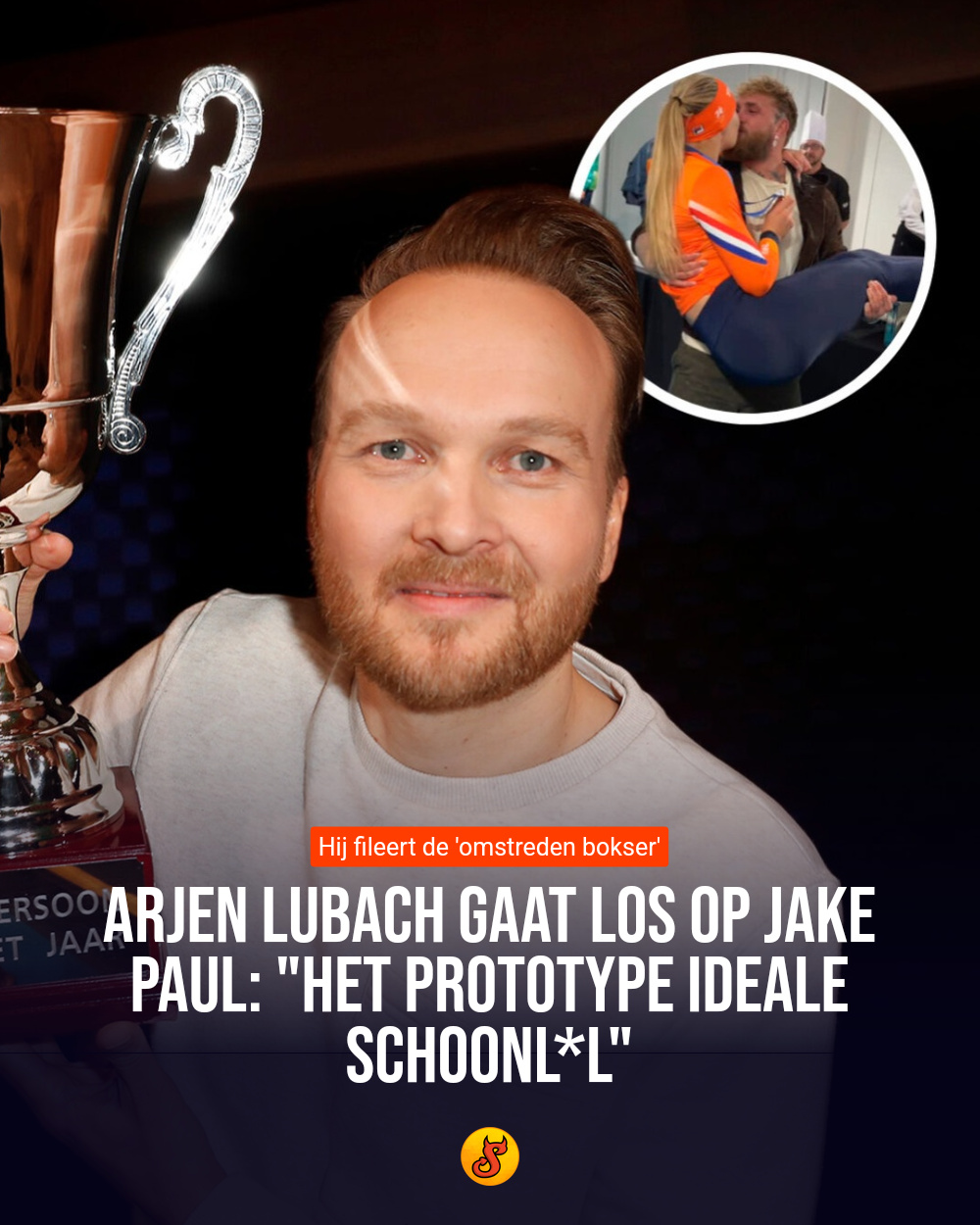 Arjen Lubach gaat los op Jake Paul: "Het prototype ideale schoonl*l"
