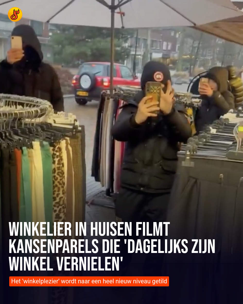 Winkelier in Huisen filmt kansenparels die 'dagelijks zijn winkel vernielen'