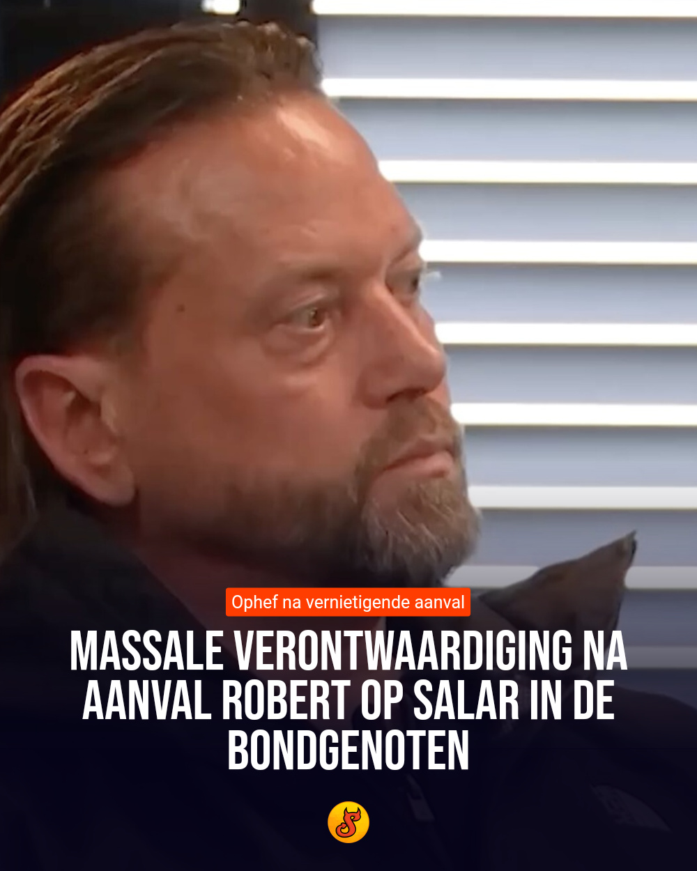 Massale verontwaardiging na aanval Robert op Salar in De Bondgenoten