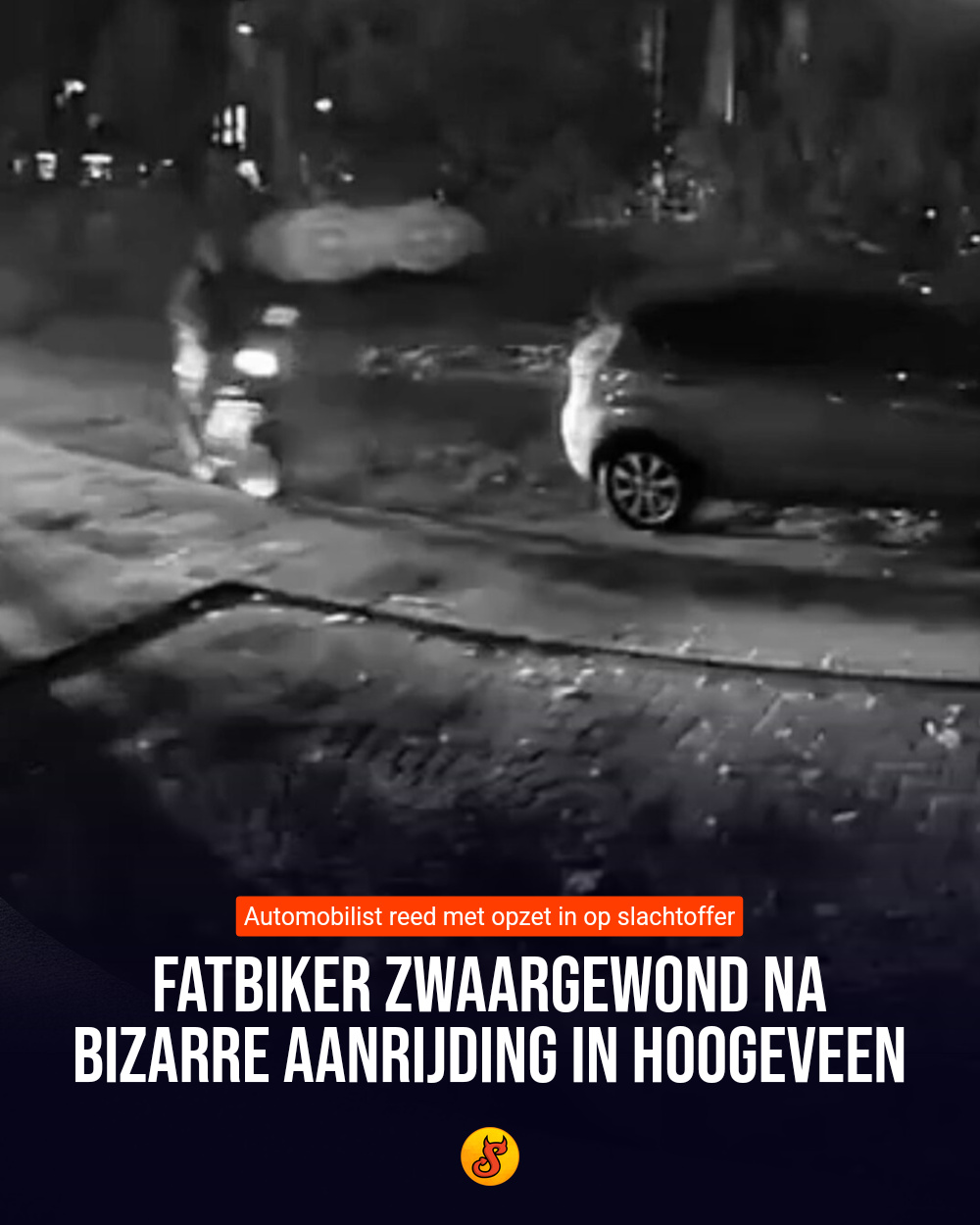 Fatbiker zwaargewond na bizarre aanrijding in Hoogeveen