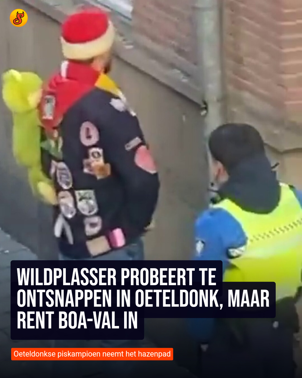 Wildplasser probeert te ontsnappen in Oeteldonk, maar rent BOA-val in