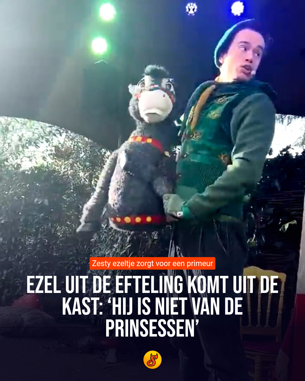 Ezel uit de Efteling komt uit de kast: ‘Hij is niet van de prinsessen’