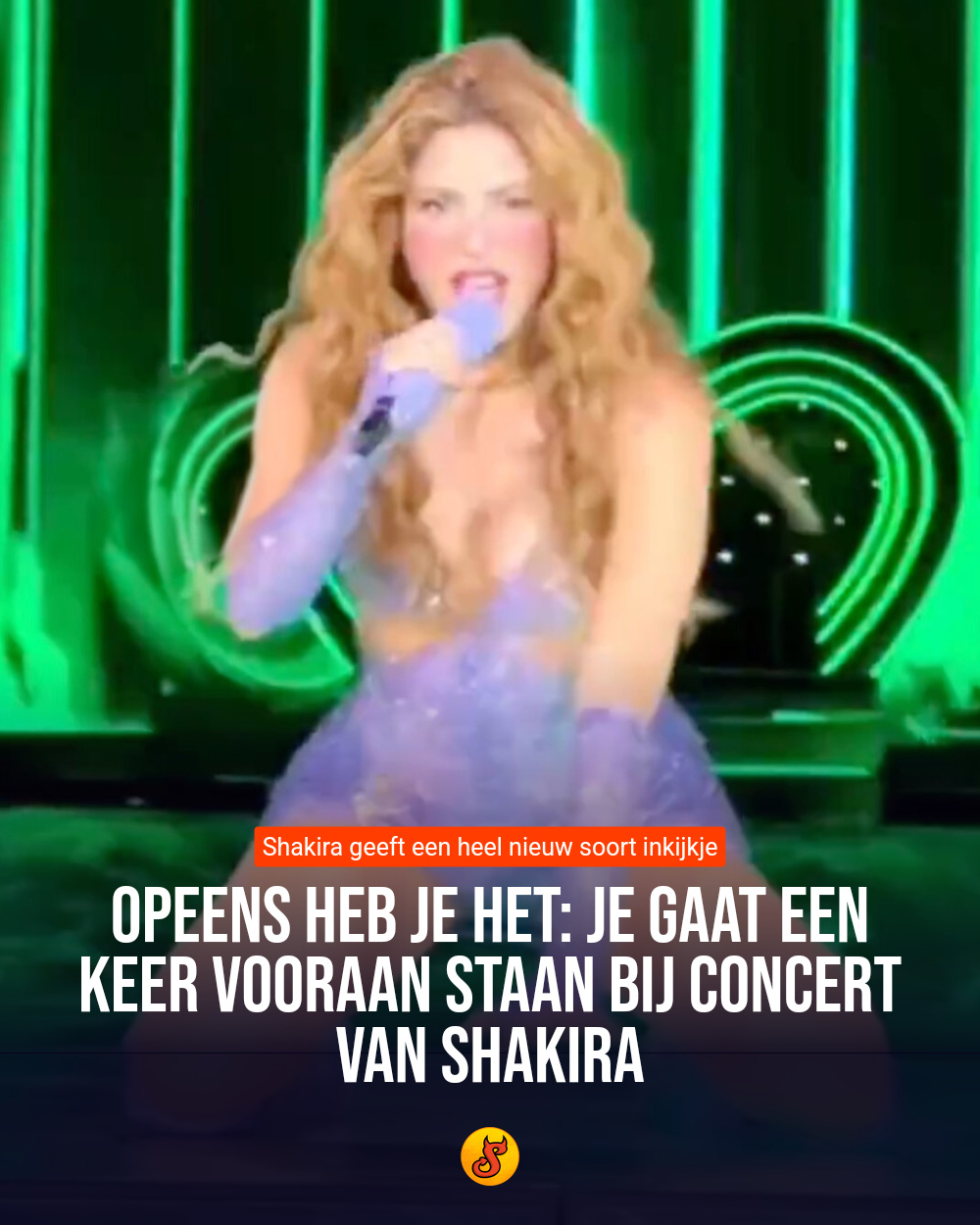Opeens heb je het: Je gaat een keer vooraan staan bij concert van Shakira