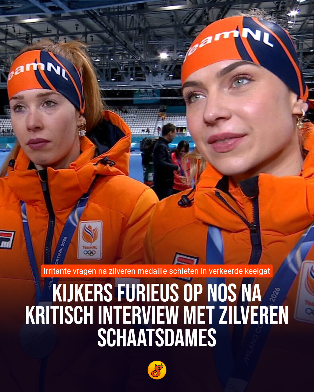 Kijkers furieus op NOS na kritisch interview met zilveren schaatsdames