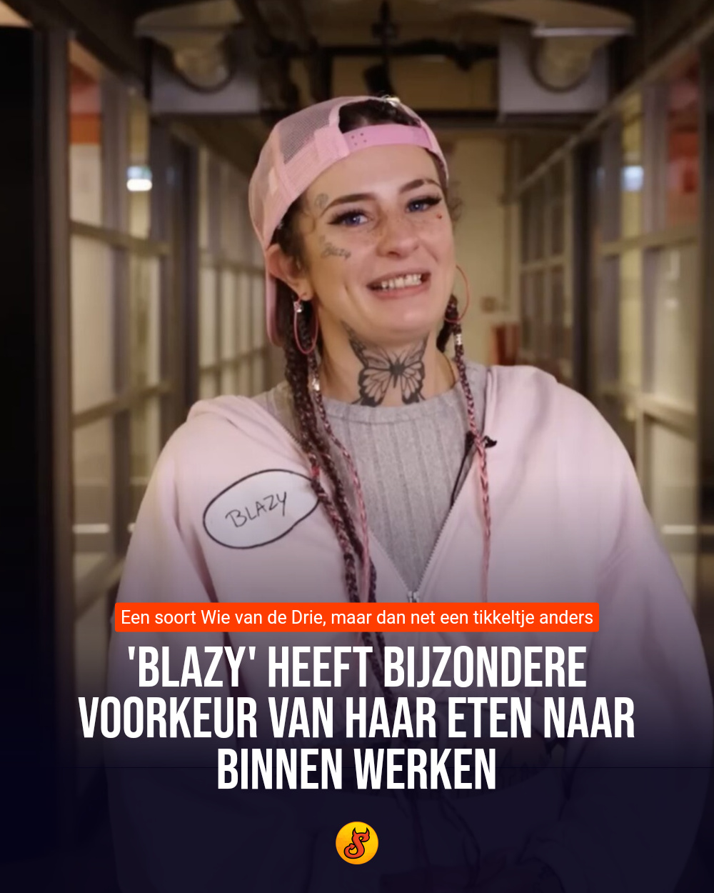'Blazy' heeft bijzondere voorkeur van haar eten naar binnen werken