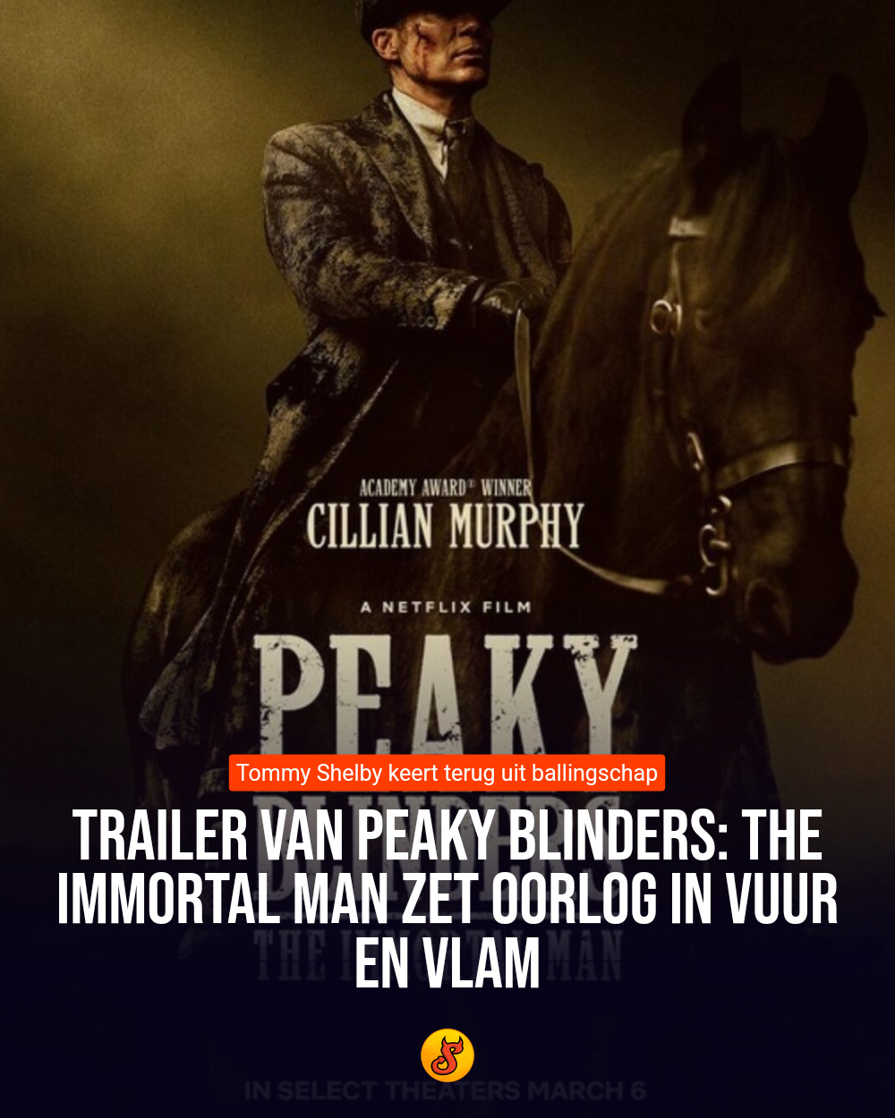 Trailer van Peaky Blinders: The Immortal Man zet oorlog in vuur en vlam